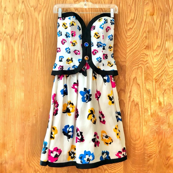 Morton Myles for The Warrens vintage silk cocktail dress, flounce skirt, size 10 - Picture 1 of 16